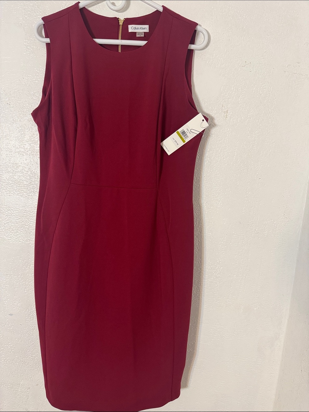 Calvin Klein Rich Burgundy Midi Dress size 14